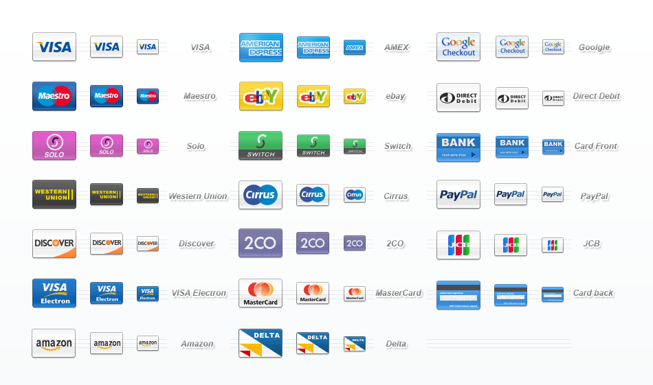 Credit card cards - Ecommerce & Shopping Icons